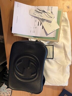 Gucci Black Soho Disco Pebbled Leather Crossbody